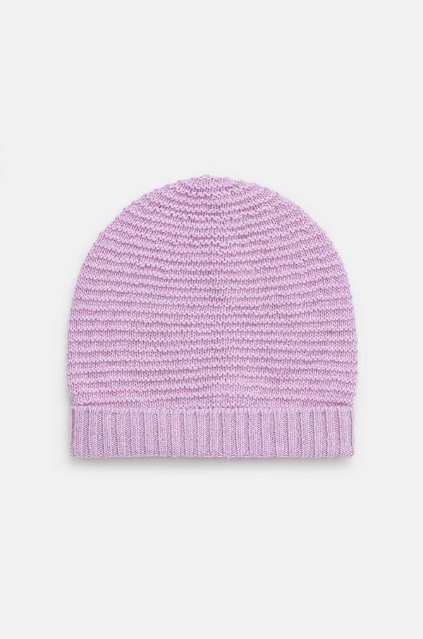 United Colors of Benetton Otroška volnena kapa United Colors of Benetton vijolična barva
