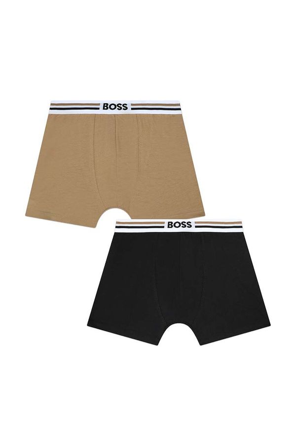 Boss Otroške boksarice BOSS 2-pack mornarsko modra barva, J51596