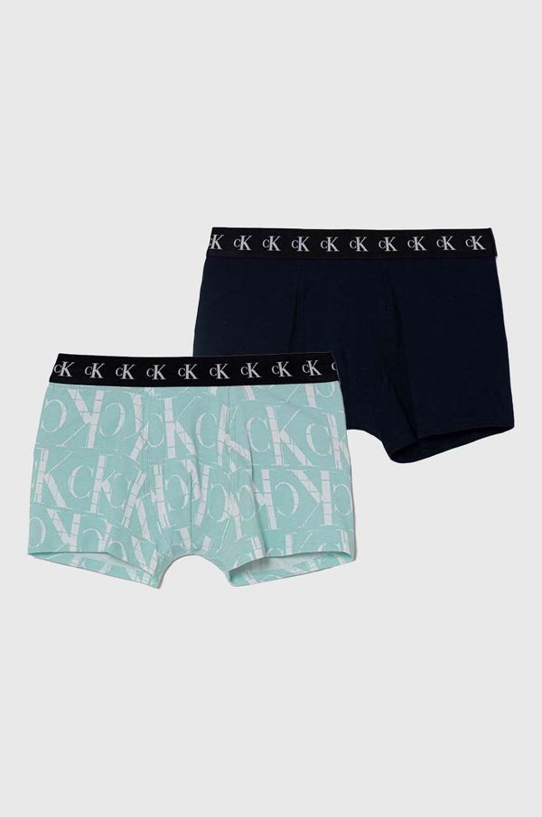 Calvin Klein Underwear Otroške boksarice Calvin Klein Underwear 2-pack mornarsko modra barva