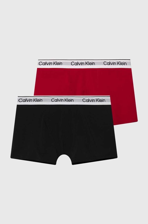 Calvin Klein Underwear Otroške boksarice Calvin Klein Underwear 2-pack rdeča barva