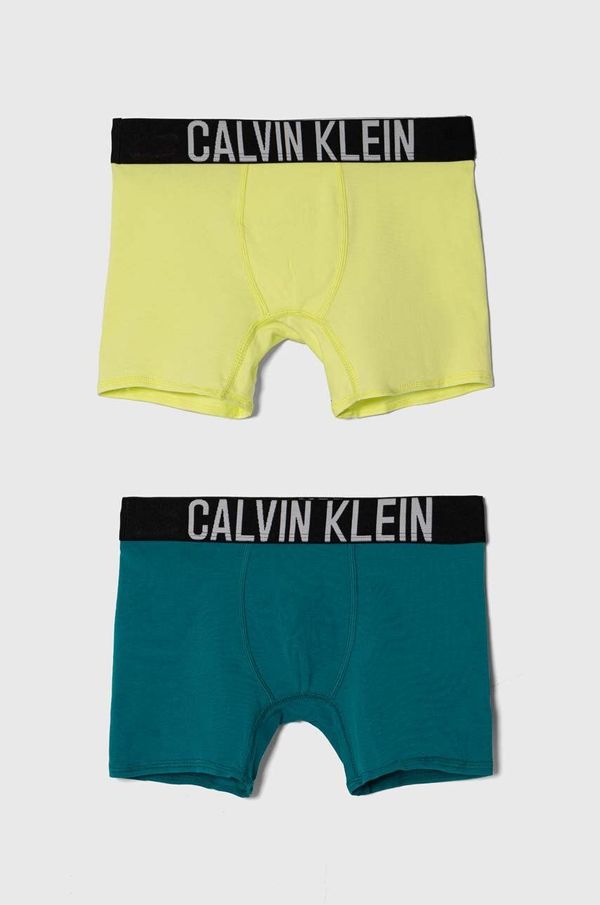 Calvin Klein Underwear Otroške boksarice Calvin Klein Underwear 2-pack zelena barva