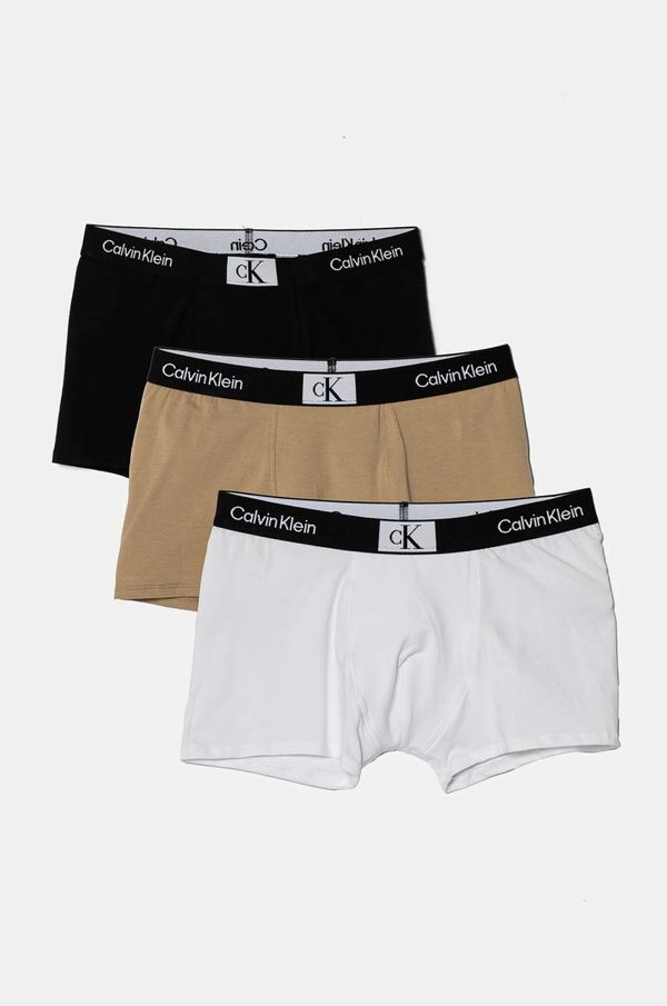 Calvin Klein Underwear Otroške boksarice Calvin Klein Underwear 3-pack bež barva, B70B700486