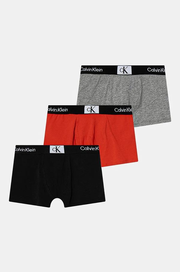 Calvin Klein Underwear Otroške boksarice Calvin Klein Underwear 3-pack rdeča barva, B70B700486