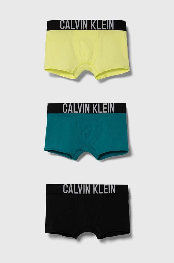 Calvin Klein Underwear Otroške boksarice Calvin Klein Underwear 3-pack zelena barva