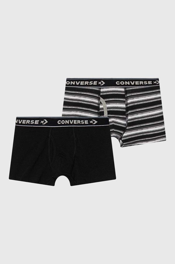 Converse Otroške boksarice Converse 2-pack črna barva