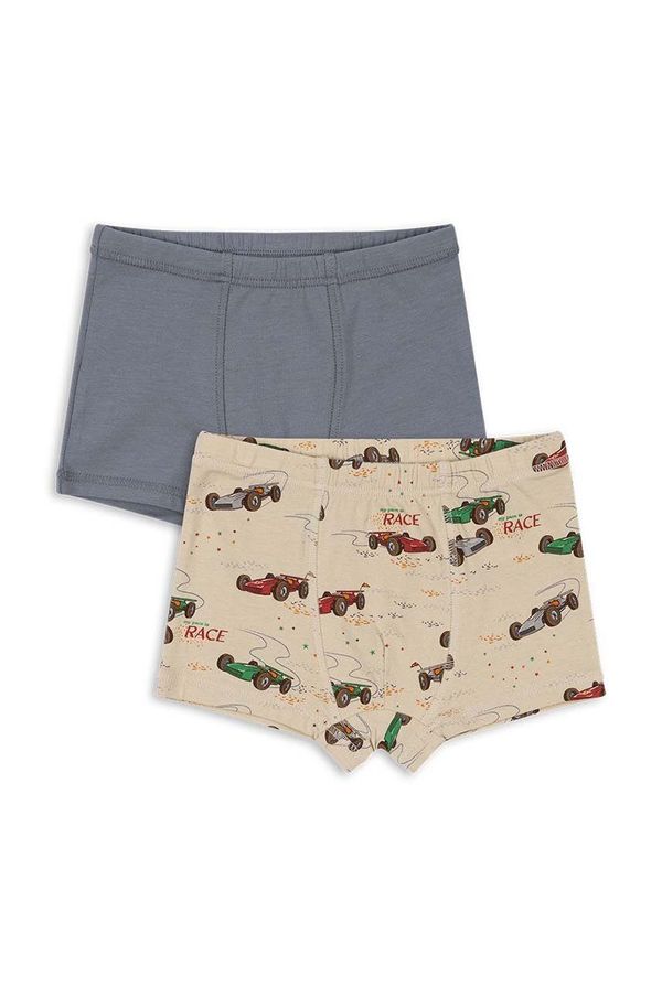 Konges Sløjd Otroške boksarice Konges Sløjd BASIC 2 PACK BOY BOXERS GOTS 2-pack bež barva, KS101405