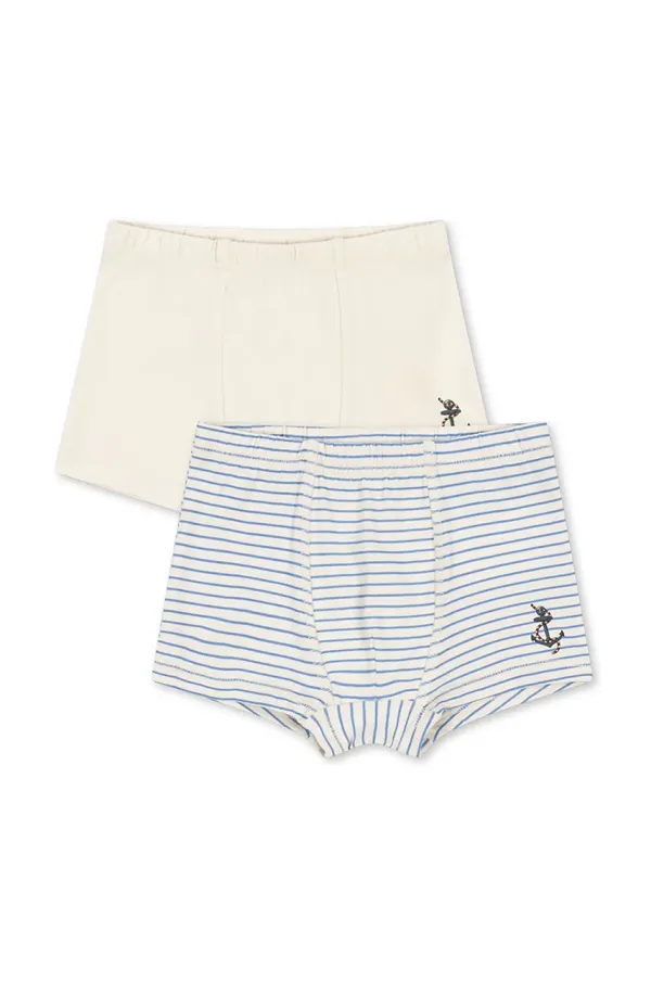 Konges Sløjd Otroške boksarice Konges Sløjd BASIC 2 PACK BOY BOXERS GOTS 2-pack bež barva, KS102255