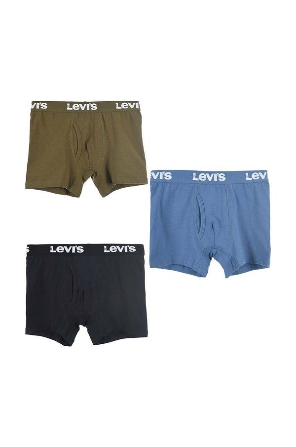 Levi's Otroške boksarice Levi's 3-pack črna barva