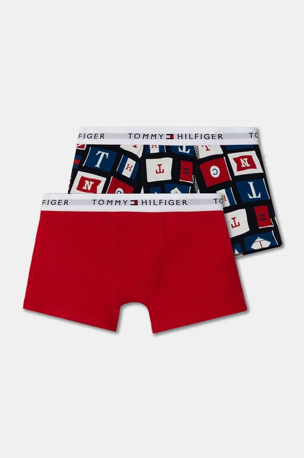 Tommy Hilfiger Otroške boksarice Tommy Hilfiger 2-pack rdeča barva, UB0UB00550