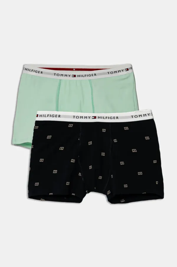 Tommy Hilfiger Otroške boksarice Tommy Hilfiger 2-pack zelena barva, UB0UB00550