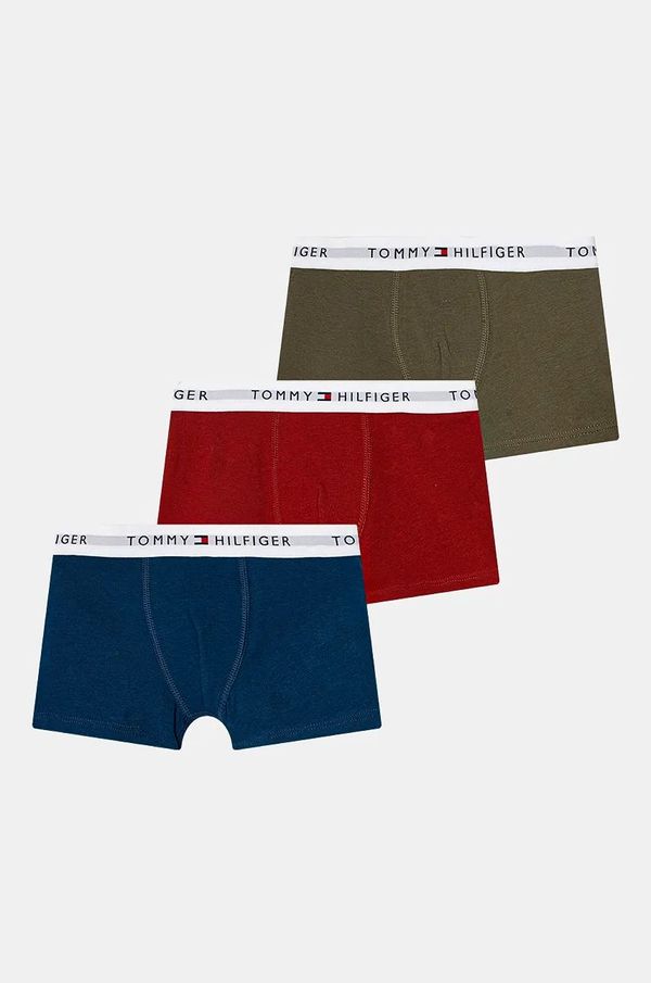 Tommy Hilfiger Otroške boksarice Tommy Hilfiger 3-pack zelena barva, UB0UB00573