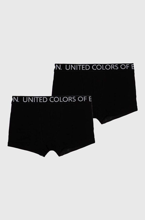 United Colors of Benetton Otroške boksarice United Colors of Benetton 2-pack črna barva