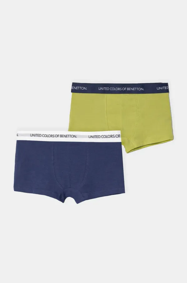 United Colors of Benetton Otroške boksarice United Colors of Benetton 2-pack zelena barva, 3OP80X230