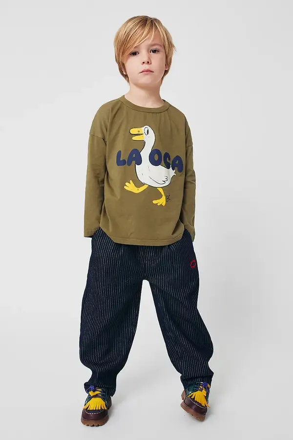 Bobo Choses Otroške bombažne hlače Bobo Choses Tic Tac Toe