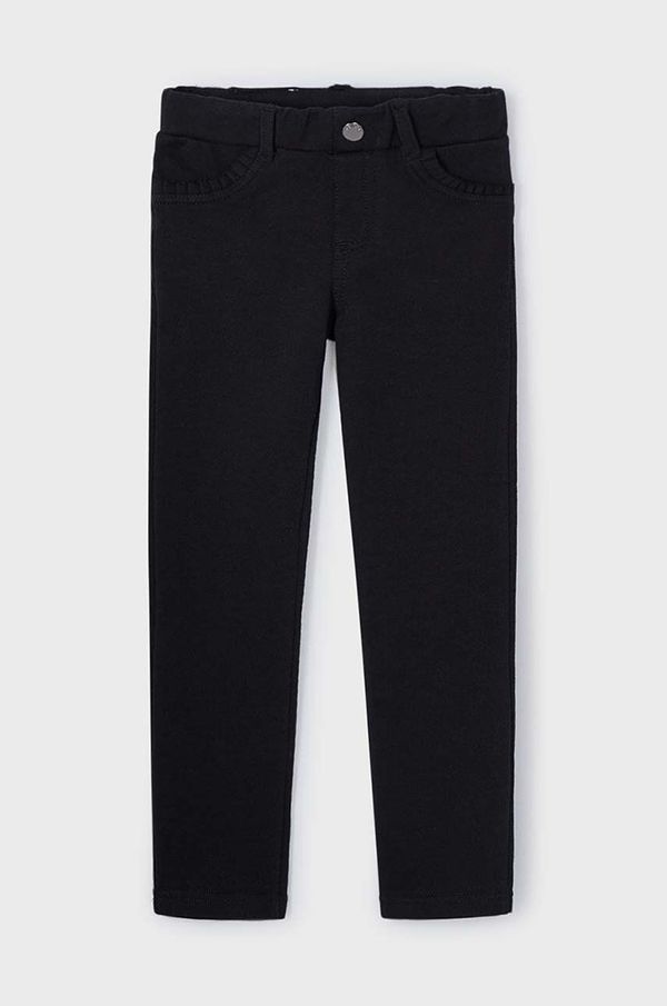 Mayoral Otroške bombažne hlače Mayoral črna barva, 511