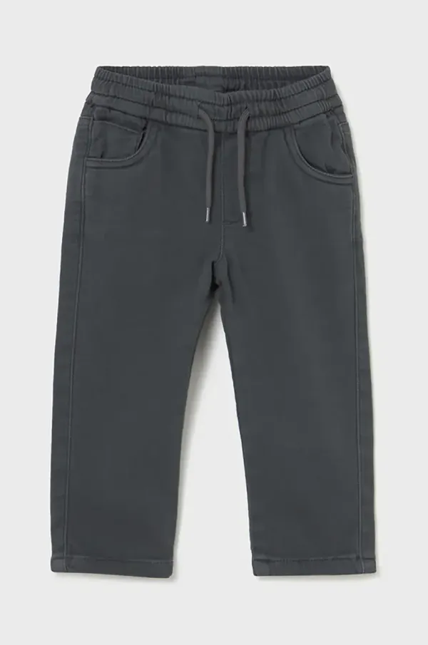 Mayoral Otroške bombažne hlače Mayoral soft črna barva, 1579