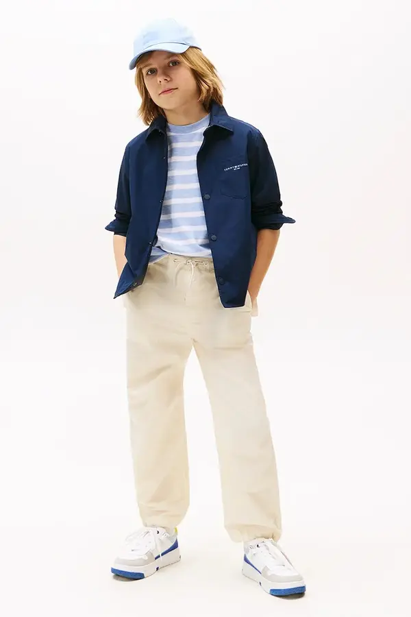 Tommy Hilfiger Otroške bombažne hlače Tommy Hilfiger