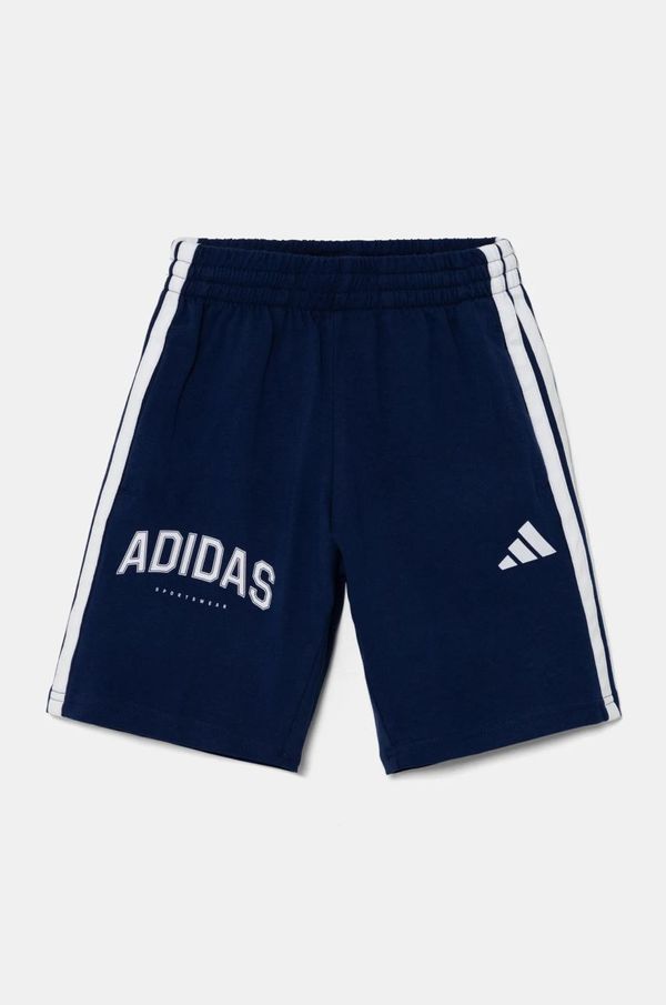 adidas Otroške bombažne kratke hlače adidas mornarsko modra barva, JM2439