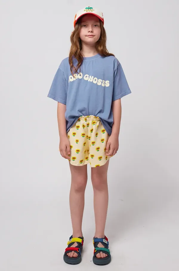 Bobo Choses Otroške bombažne kratke hlače Bobo Choses Sunflower rumena barva, 125AC051