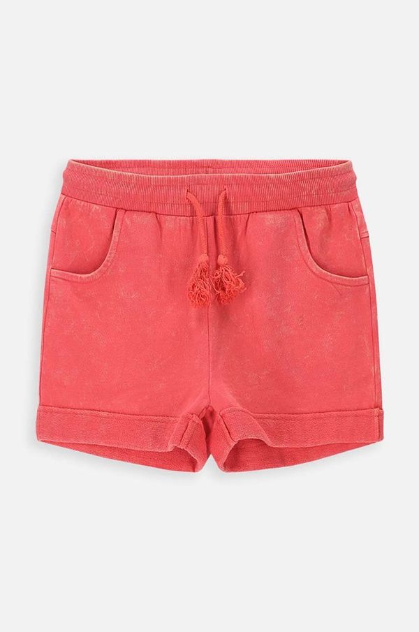 Coccodrillo Otroške bombažne kratke hlače Coccodrillo rdeča barva