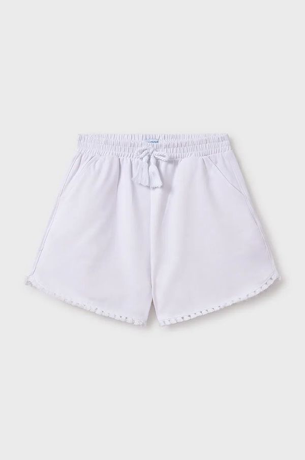 Mayoral Otroške bombažne kratke hlače Mayoral bela barva, 272