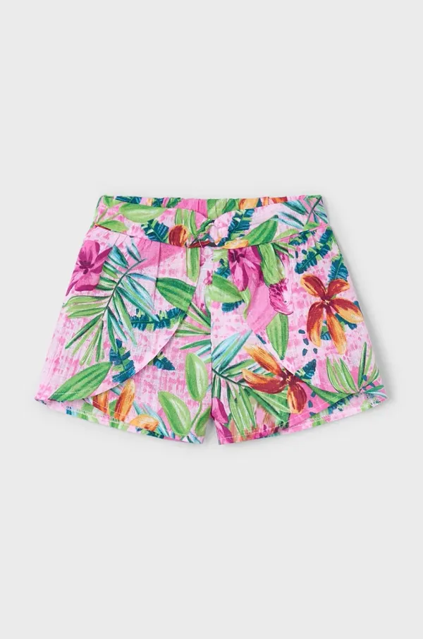 Mayoral Otroške bombažne kratke hlače Mayoral vijolična barva, 3908