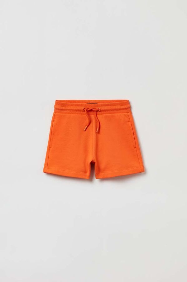 OVS Otroške bombažne kratke hlače OVS oranžna barva