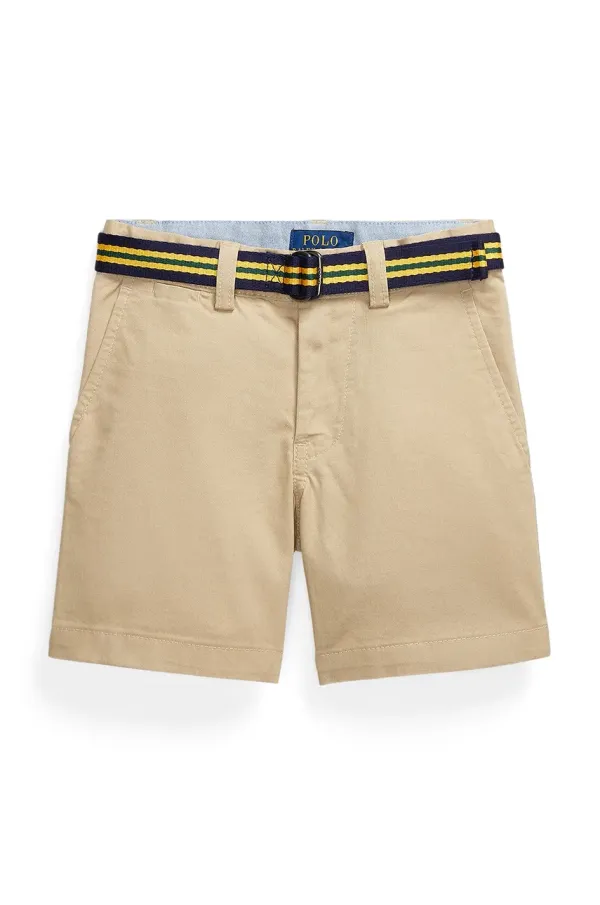 Polo Ralph Lauren Otroške bombažne kratke hlače Polo Ralph Lauren bež barva, 322863960005