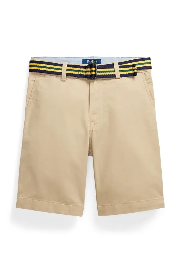 Polo Ralph Lauren Otroške bombažne kratke hlače Polo Ralph Lauren bež barva, 323863960005
