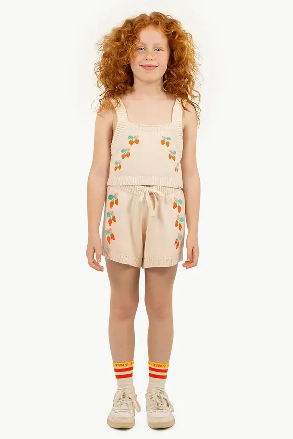 Tinycottons Otroške bombažne kratke hlače Tinycottons STRAWBERRIES SHORTS