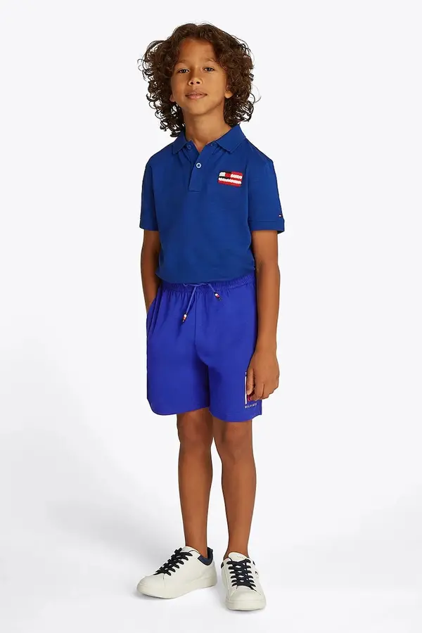 Tommy Hilfiger Otroške bombažne kratke hlače Tommy Hilfiger
