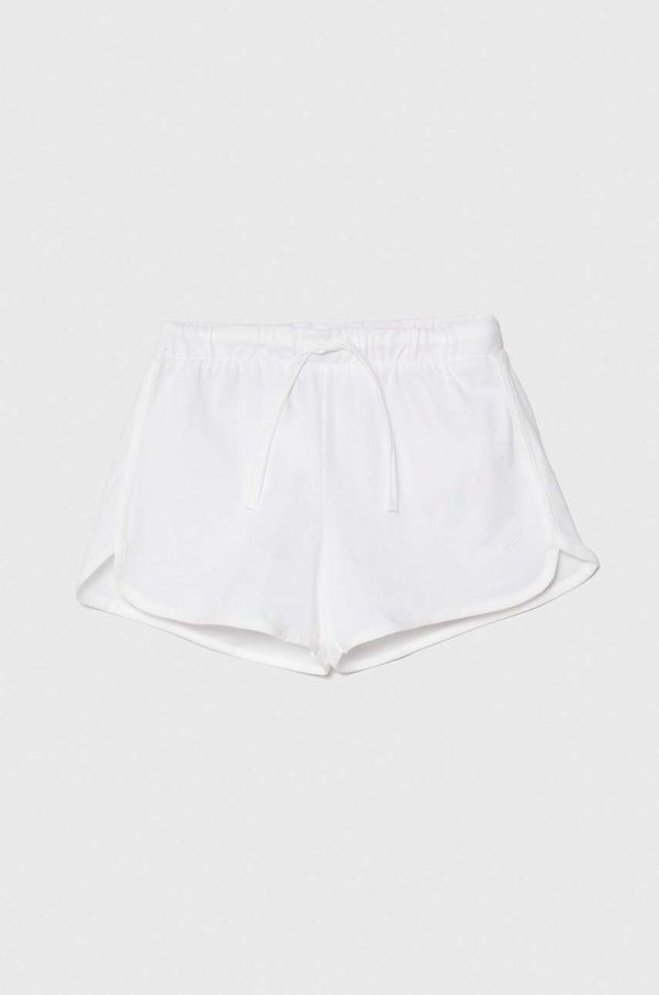 United Colors of Benetton Otroške bombažne kratke hlače United Colors of Benetton bela barva