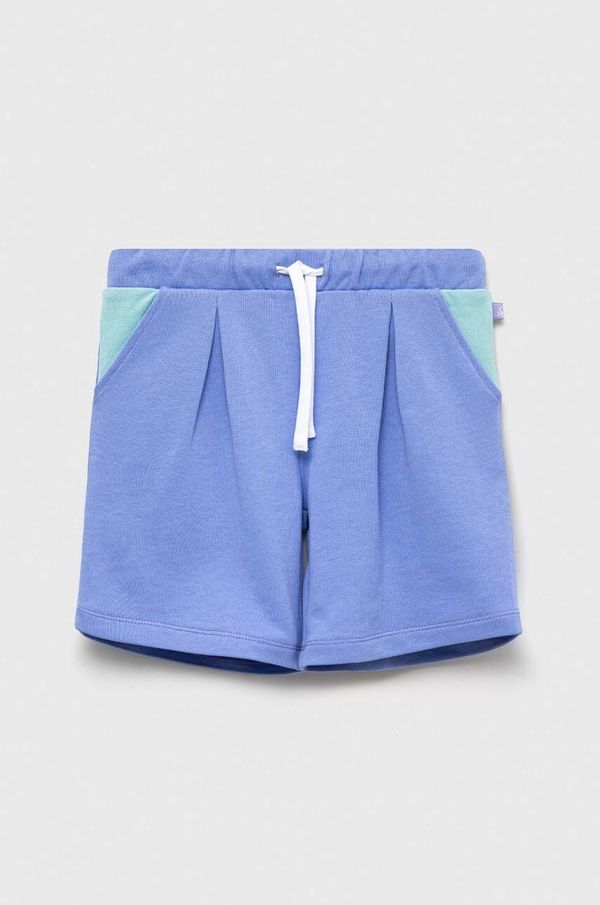 United Colors of Benetton Otroške bombažne kratke hlače United Colors of Benetton vijolična barva