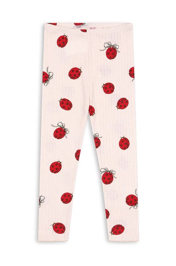 Konges Sløjd Otroške bombažne pajkice Konges Sløjd MINNIE LADYBUG PANTS GOTS bež barva, KS102206