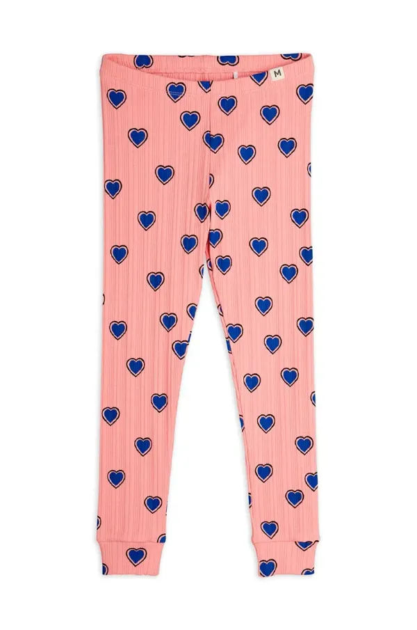 Mini Rodini Otroške bombažne pajkice Mini Rodini Outlined hearts roza barva, 2523012428