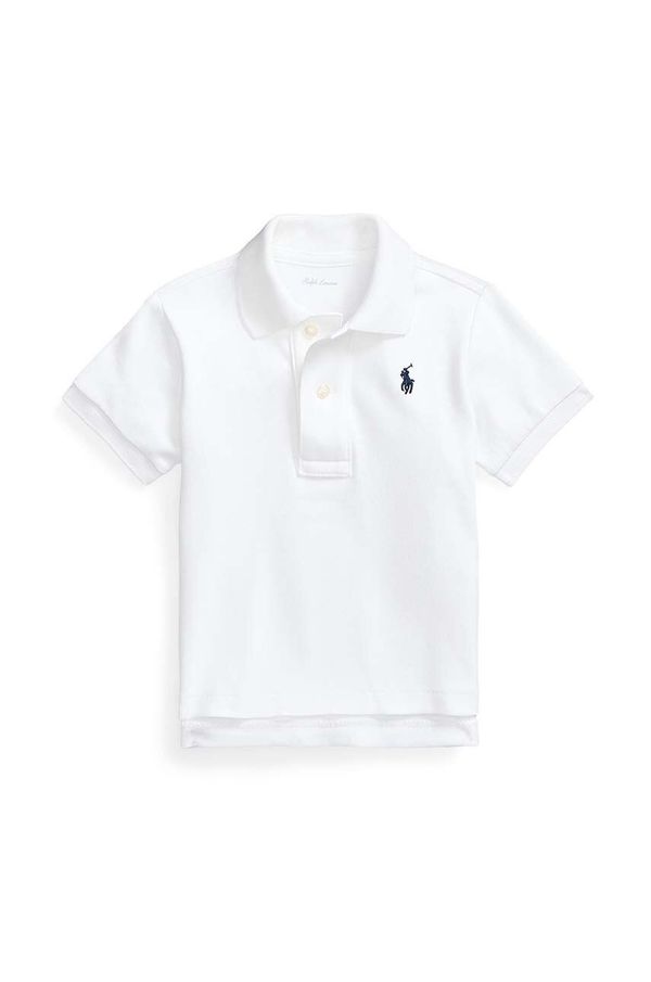 Polo Ralph Lauren Otroške bombažne polo majice Polo Ralph Lauren bela barva, 320570127001