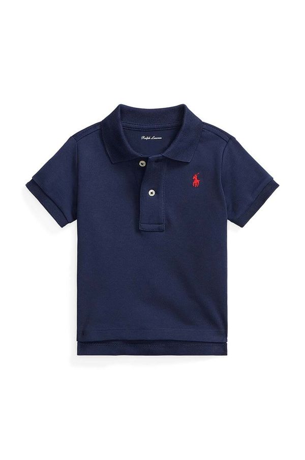 Polo Ralph Lauren Otroške bombažne polo majice Polo Ralph Lauren mornarsko modra barva, 320570127002