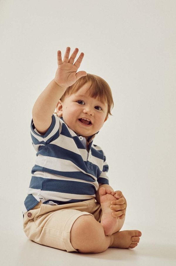 Zippy Otroške bombažne polo majice zippy mornarsko modra barva