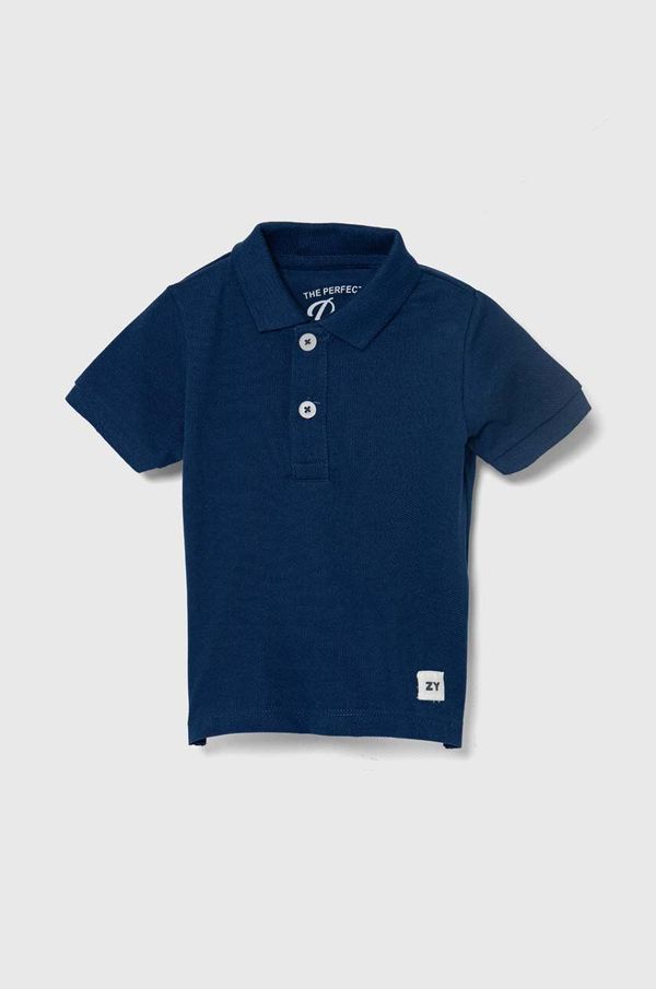 Zippy Otroške bombažne polo majice zippy mornarsko modra barva