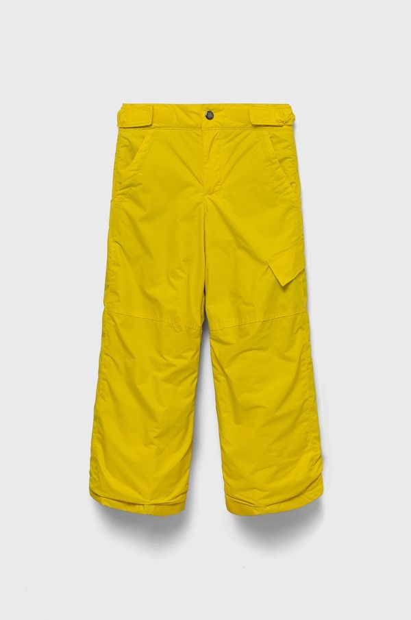 Columbia Otroške hlače Columbia rumena barva