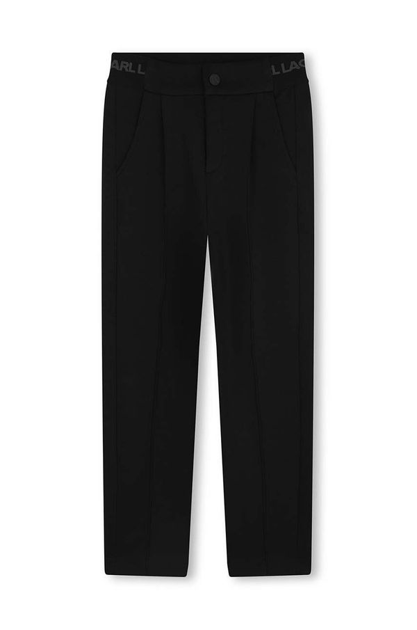 Karl Lagerfeld Otroške hlače Karl Lagerfeld črna barva, Z30264