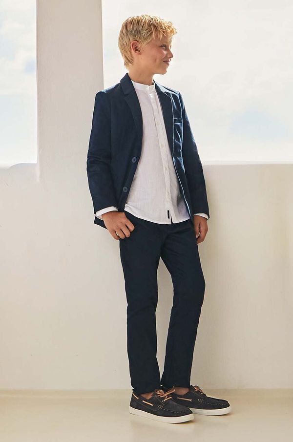 Mayoral Otroške hlače Mayoral slim mornarsko modra barva