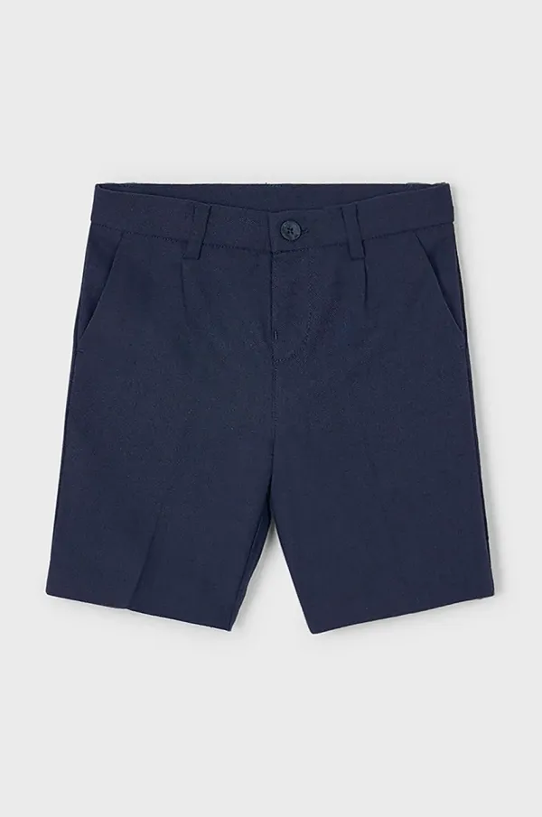 Mayoral Otroške hlače s primesjo lanu Mayoral mornarsko modra barva, 3217