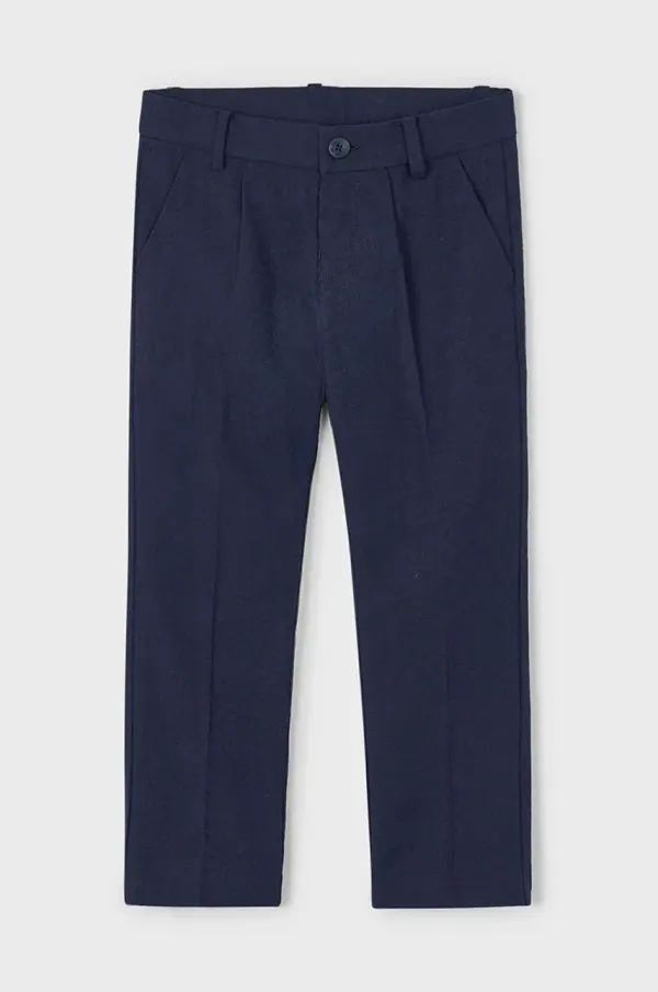 Mayoral Otroške hlače s primesjo lanu Mayoral mornarsko modra barva, 3563