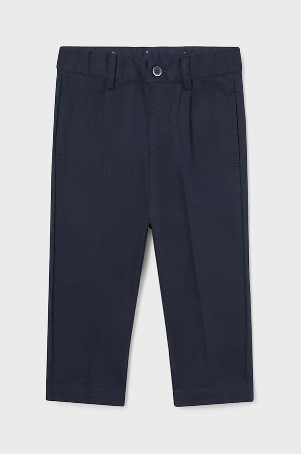 Mayoral Otroške hlače s primesjo lanu Mayoral mornarsko modra barva