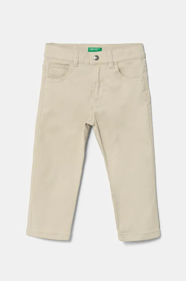 United Colors of Benetton Otroške hlače United Colors of Benetton bež barva, 4TCGGE009