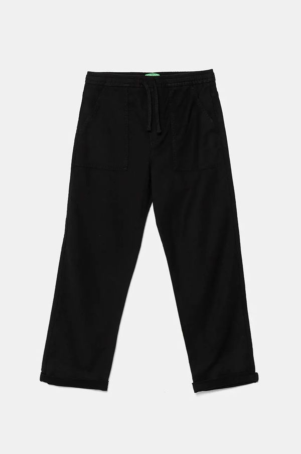 United Colors of Benetton Otroške hlače United Colors of Benetton črna barva, 47K0CF03T