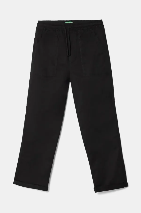 United Colors of Benetton Otroške hlače United Colors of Benetton črna barva, 4T48CF03T