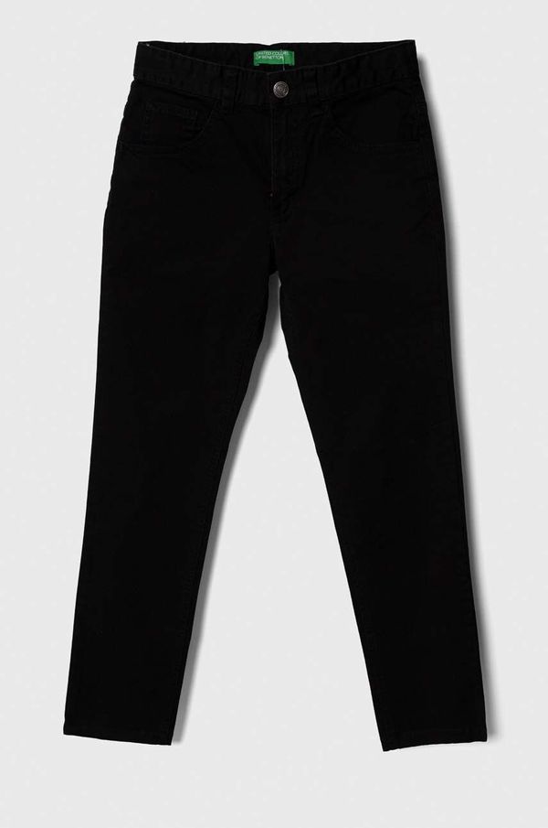 United Colors of Benetton Otroške hlače United Colors of Benetton črna barva