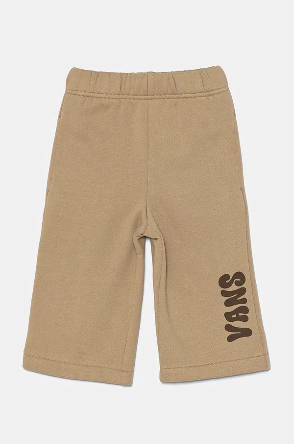 Vans Otroške hlače Vans Happy Days Sweatpant bež barva, VN000K0C4MG1